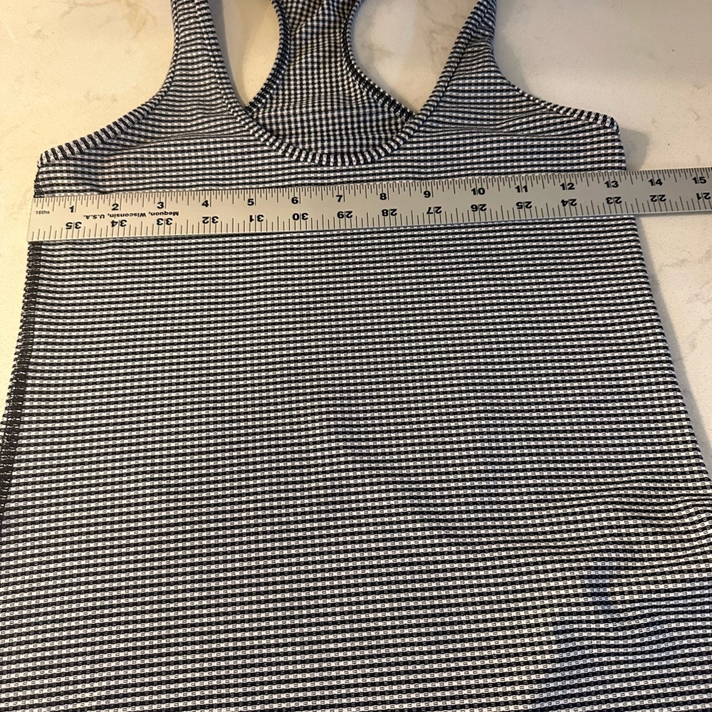 Lululemon CBR Racerback Inkwell Blue & White Tank Top Size 4 - Picture 5 of 7